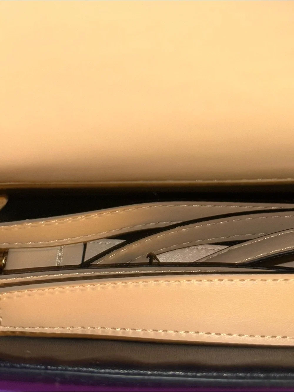 Inspired Coach Nude Leather Clasp Crossbody - Picture 4 of 6